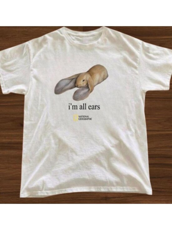 Other - National Geographic Bunny Graphic T-Shirt White